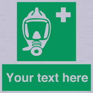 Custom sign safe condition Emergency escape breathing device